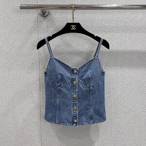 Chanel denim camisole top